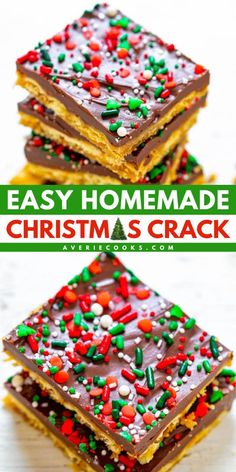 A salty and sweet treat to make at home using just 6 ingredients! This easy Christmas crack recipe is great as gifts or for cookie exchanges. With its highly addictive taste, this crack candy is a Christmas dessert idea no one will be able to resist! Dessert Recipes Using Saltine Crackers, Fast Easy Christmas Treats, Easy Homemade Christmas Treats, Salty Christmas Treats, Christmas Crackle, Christmas Chocolate Recipes, Classic Coffee Cake, Christmas Eats, Cookie Exchange Recipes