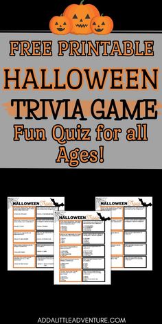 Free printable Halloween trivia game with questions and answers, perfect for Halloween parties, classroom activities, and fun Halloween quiz sessions. Halloween Party Trivia, Halloween Class Party Games 3rd Grade, Scary Movie Trivia And Answers, Halloween Trivia Questions And Answers For Adults, Halloween Jeopardy Game, Halloween Jeopardy Game For Kids, Halloween Movie Trivia Questions And Answers, Halloween Trivia Free Printable, Halloween Quiz For Adults