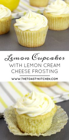 lemon cupcakes with lemon cream cheese frosting