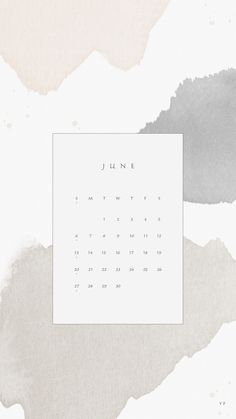 a calendar with the date june on it in front of an abstract background that is gray and white