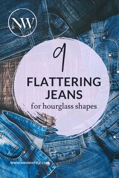 If you struggle to find jeans to fit your hourglass curves this article will give you 5 tips for buying jeans that fit and don't gape at the back of the waistband share the key things to look for in jeans that flatter an hourglass shape, and show you the most flattering jeans styles for hourglass women #jeans #denim #hourglassshape #curvy #bodyshape #bodytype #flattering #shoppingtips #bodyshapes Style Rut