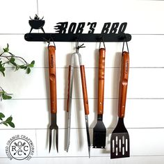 Rusted Orange Craftworks Co. Outdoor Grill Accessories Grill Utensil Holder Personalized - Outdoor Grilling Organizer Accessory Grilling Accessories Storage, Organize Grilling Tools, Grill Tool Storage, Storing Grilling Utensils, Grill Utensil Storage, Grill Utensil Holder Diy, Bbq Tool Holder Diy, Bbq Tools Storage, Grill Storage