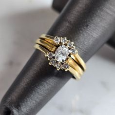 a close up of a ring on a napkin