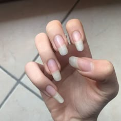 Nail Manifestation, Kylie Nails, Long Natural Nails, Cherry Smoothie, Natural Nail Designs, Gel Nails Diy, How To Grow Nails, I Love Nails, Elegant Nails