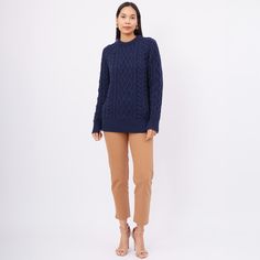 Crafted from high-quality, soft, and breathable fabric, this sweater features a traditional cable knit pattern that adds texture and elegance. The O-neckline offers a relaxed fit, making it easy to layer over your favorite shirts or wear on its own for a clean, polished look. Its unisex design ensures a flattering fit for everyone, making it a go-to piece for both men and women.  The navy color brings a fresh, soothing touch to your wardrobe, easily pairing with jeans, trousers, or skirts. Wheth Cable Knit Pattern, Spring Suit, Unisex Sweater, Gifts For New Mums, Pearl Jewellery Earrings, Bag Dress, Knit Pattern, The Navy, Independent Designers Fashion