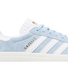 Sky Blue Gazelle Bold Clear Sky Preppy Shoe, Blue Gazelle, Light Blue Adidas, Cute Adidas Shoes, Cute Adidas, Adidas Gazelle Bold, Shoes For School, Gazelle Bold, Blue Stuff