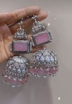 Trendy Silver Jewelry, Creative Earrings, Jhumka Designs, Fantasy Earrings, Geeky Girls, Desi Aesthetic