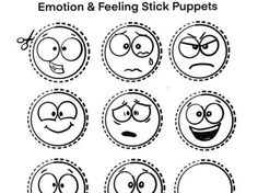 emotions and feelings stickers for kids to use on the back of an envelope or book