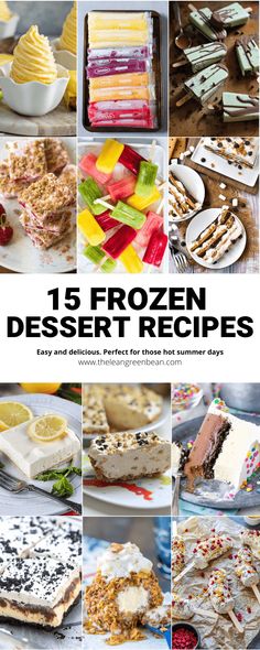 15 frozen dessert recipes that are delicious and easy to make