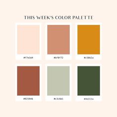 the color palette for this week's color palette