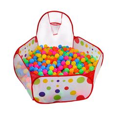 a large bag filled with lots of colorful balls