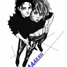 an image of two people in black and white with the words aaali lee on it