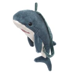 Seaborn' Shark Plush Backpack - HoneyBug Small Soft Toys, Shark Backpack, Desain Buklet, Zipper Storage, Heirloom Doll, Plush Backpack, Boy Accessories, Halloween News