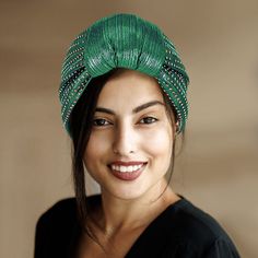 Size : One Size Adjustable Multicolor Bohemian Turban, Fitted Multicolor Bohemian Turban, Beautiful Turban Caps, Sequin Turban, Green Bohemian Turban One Size, Turban Hat, Hats