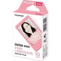 Sweet and fun rolled into one. Colorful pastel pink will frame your Instax photos. Fujifilm Instax Mini Film 10pk Pink Lemonade is compatible with all Fujifilm Instax Mini Cameras & Instax SHARE SP-2 Smartphone Printer | Fujifilm Instax Mini Pink Lemonade Film, 10 Exposures Pink Film, Instax Photos