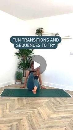 a woman is sitting on the floor doing yoga