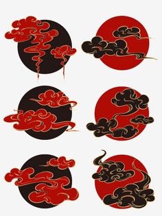 Kunst Tattoos, Cloud Tattoo, Cloud Pattern, Japanese Artwork, Japanese Tattoo Designs, Japon Illustration, Clouds Pattern, Japanese Tattoo Art, Japanese Patterns