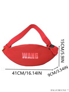 BagForLove - Premium Zippered Casual Fanny Pack with Bold Letter Graphic - Oversized Product Description Color Red Magnetic No Bag Size Oversized Strap Type Adjustable Style Fashionable Pattern Type Plain Closure Type Zipper Features Multi-compartment Type Sling Bag Composition 5% Polyester Care Instructions Do not wash Material Polyamide Size Chart INCH CM Bag Height Bag Width Bag Length 5.9 inch 3.5 inch 16.1 inch Bag Height Bag Width Bag Length 15 cm 9 cm 41 cm Details Pictures Similar Products h2 { text-align: center; } /* æ¢è¡ */ li{ white-space: normal; word-break: break-all; word-wrap: break-word; } .red-box { width: 100%; display: flex; flex-direction: row; flex-wrap: wrap; justify-content: center; } .red-box > div { width: 190px; height: 250px; margin: 10px; } .red-box > div > a Casual Bags With Letter Print For Streetwear, Casual Letter Print Bags For Streetwear, Casual Streetwear Bag With Letter Print, Casual Red Bags For The Weekend, Casual Red Bag For Weekend, Casual Red Bags For Weekend, Casual Red Weekend Bag, Red Rectangular Bag For Streetwear, Word Wrap