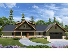 051H-0433: Two-Story House Plan with a View and Country Styling; 1992 sf, 3 Bedrooms, 2.5 Baths Horizontal Siding, Loft Floor Plan, Story Mountain, Welcoming Entryway, Loft Area, Rustic House Plans, Suite Bathroom, Porch Flooring