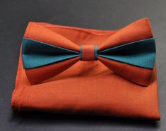 Item: Burnt Orange and Teal Blue bow tie + Burnt Orange Pocket Square Condition: Brand New Color:  Burnt Orange and Teal Blue Bow tie/ Burnt Orange Pocket Squares Size:  Bow tie Fits 0-12 month: Width:4.5cm* Length 8cm / 1.77in*3.15in 【Adjustable strap】 Bow tie Fits 1-6 Years Old: width 5cm*Length 9cm/1.97in*3.50in 【Adjustable strap】 Bow Tie Fits 7-14 Years Old width 5.5cm* Length 105mm /2.17in*4.13in【Adjustable strap】 BOW TIE FITS ADULTS WIDTH 6.5CM *LENGTH 12CM /2.56in*4.72in Pocket Squares  B Wedding For Men, Handkerchief Wedding, Pocket Square Size, Blue Bow Tie, Wedding Handkerchief, Flash Photography, Blue Bow, Tie Accessories, Suit And Tie