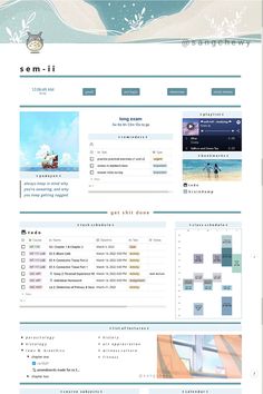 an image of a web page with many different things on it, including the ocean and beach