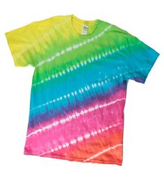 a tie dye t - shirt on a white background