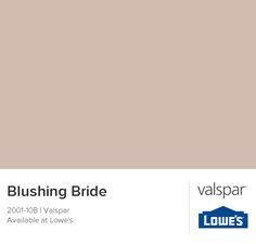 a beige color is shown with the words, blushing bride