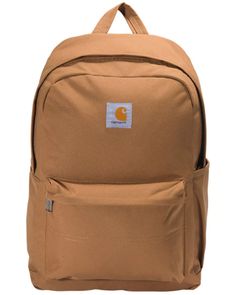 Polyester and water repellant materials. Carrying handle and two adjustable padded shoulder straps. 15-inch laptop sleeve. Front zippered compartment. Carhartt Backpack, Carhartt Bag, Daypack Backpack, Work Backpack, Best Lunch Bags, Zip Tote, Classic Backpack, Herschel Heritage Backpack, Carhartt Mens