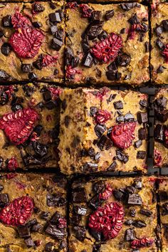 Raspberry Chickpea Blondies {Vegan, GF, Sugar-Free} Blondies Healthy, Raspberry Blondies, Chickpea Blondies, Blondie Recipe, Refined Sugar Free Recipes, Brown Butter Chocolate Chip Cookies, Holiday Baking Recipes, Vegan Chickpea, Recipe Gluten Free