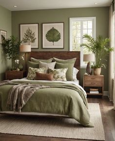 20 Master Bedroom Ideas That Redefine Relaxation – ToolzView #home #bedroom #refresh Bedroom Inspirations Dark Wood, Aloha Decor, Woodsy Bedroom, Earthy Bedroom Aesthetic, Mid Century Modern Bedroom Design, Olive Green Bedrooms, Gorgeous Bedrooms, Colonial Decor, Stil Boho