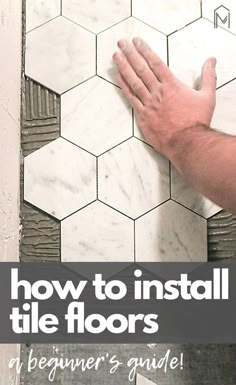 a tile floor with the words how to install tile floors on it