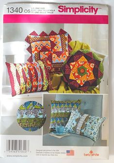 the sewing pattern is for pillows and pillow covers