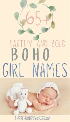 Boho Nature Nursery, Nature Related Names, Hipster Girl Names, Boho Girl Nursery Ideas, Unique Baby Girl Names List, Girl Boho Nursery Ideas, Pretty Names For Girls Ideas, Boho Baby Girl Shower Ideas, Boho Girl Baby Shower Ideas