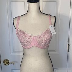 Perfect Condition With Tags. Purchased Before I Got Pregnant So It No Longer Fits, Otherwise I Would Absolutely Keep! Color Is Blush Heather. The Sides Are Covered In A Comfortable Jersey Material. Cups And Back Have A Beautiful Pink And White Lace. Fitted Lace Bra With Medium Bust Support, Feminine Fitted Bra With Medium Bust Support, Feminine Fitted Bra With Lace Trim, Fitted Lace Bra With Lace Trim, Fitted Pink Bra, Fitted Feminine Lace Bra, Feminine Fitted Full Cup Bra, Spring Lace Fitted Bra, Fitted Lace Underwire Bra