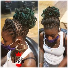 Loc Styles For Cruise, Updo Hairstyles For Locs, Loc Buns Styles Updo Women, Halo Loc Styles, Formal Loc Styles Black Women, Locs Updo Hairstyles For Women, Dreadlock Styles For Women Black Locs, Elegant Loc Styles Black Women, Unique Loc Styles Short