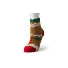 Get in the holiday spirit with these Women's Shine Gingerbread Man Cozy Slipper Socks. How do you accessorize? Check out our ACCESSORIES GUIDE for essential tips to elevate your style with must-have accessories.FEATURES Imported Polyester, spandex Crew NOT APPLICABLEDETAILS Machine wash Size: 9-11. Gender: female. Age Group: adult. Accessories Guide, Christmas Slippers, Slippers Cozy, Slipper Socks, Cozy Christmas, Socks And Hosiery, Gingerbread Man, Holiday Spirit, Hosiery