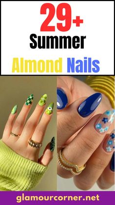 Get ready for a summer style upgrade with these fabulous summer almond nails! Our collection of almond-shaped nail designs is perfect for adding a touch of elegance and trendiness to your summer look. From vibrant tropical hues to chic nude shades, discover how summer almond nails can elevate your style game. Whether you’re headed to a beach party or a casual brunch, these nail designs are sure to turn heads. Don’t miss out on the hottest nail trends of the season—explore the best summer almond nails today! Preppy Almond Nails Designs, Summer Almond Nails, Hottest Nail Trends, Nails Today, Almond Nails Designs, Almond Nail, The Best Summer