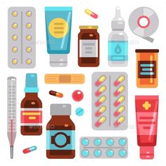 Pharmacy Art, Dramatic Play Preschool, Facial Recognition Technology, Medical Symbols, Flat Icons, Medical Illustration, Dramatic Play, Medical Equipment, Paper Toys