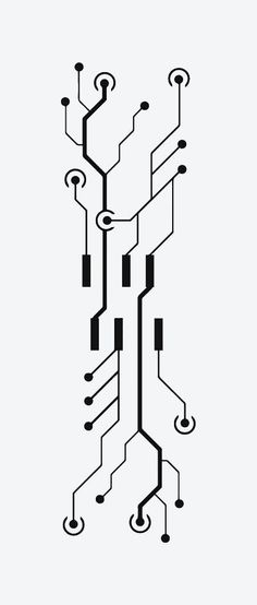 a black and white image of an electronic circuit