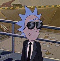 a cartoon character wearing sunglasses and a suit