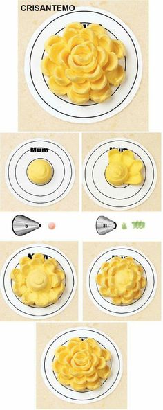 the steps to make a cake with yellow icing