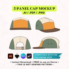 the 5 panel cap mockup is ready to be used for your project or design