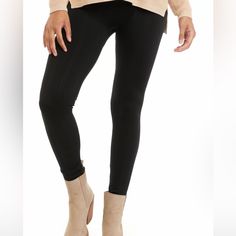 Cable Knit Fleece Enhances The Cozy, Figure-Flattering Fit Of These Versatile Leggings. Size Large-Nwt Elastic Waistband 27" Inseam Polyester, Spandex Machine Washable Versatile Solid Color Bottoms For Layering, Stretch Bottoms For Fall Layering, Winter Solid Leggings With Elastic Waistband, Solid Color Winter Leggings With Elastic Waistband, Winter Solid Color Leggings With Elastic Waistband, Solid Color Leggings With Elastic Waistband For Winter, Comfort Stretch Black Bottoms For Fall, Versatile Solid Color Leggings For Winter, Versatile Winter Leggings