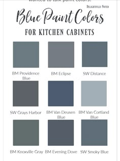 the blue paint colors for kitchen cabinets in shades of gray, white and dark grey