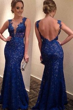 Elegant Mermaid Royal Blue Prom Dress Evening Gowns With Lace Appliques PG311 - Pgmdress Royal Blue Lace, Prom Dress Evening, Royal Blue Prom Dresses, Prom Dresses For Sale, Lace Prom Dress, Kitenge, Maxi Robes, Dresses Elegant, Dress Evening