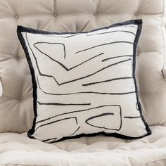 44236806258851 Embroidery Pillow Covers, White Sofa Pillows, Black And White Sofa, Simplicity Living, Embroidery Pillow, Embroidered Pillow Covers, White Throw Pillows, Nordic Lights, Affordable Home Decor