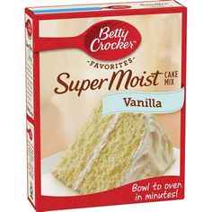 betty crocker's favorites super moist cake mix, white bowl to even in minutes