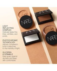 What It Is:Now available in four shades, this bestselling loose powder locks makeup in place all day with a luminous, photo-ready finish.What It Does:Undetectable. Unrivaled. Universally-flattering. Cult-favorite Light Reflecting Setting Powder is now available in four shades for all skin tones. Lightweight and easy to blend, the iconic formula locks makeup in place all day with a weightless, luminous finish. Powered by Nars' Light Reflecting Complex, it optimizes light reflection on the skin, c Sources Of Light, Loose Setting Powder, Mineral Powder, Makeup Gift, Powder Makeup, Powder Puff, Loose Powder, Light Reflection, Diffused Light