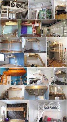 College Loft Beds, Dream Bedroom, Loft Bed, Bookcase, Dream House, Loft, Apartment, How To Plan, Bedroom