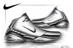 a drawing of a pair of nike shoes